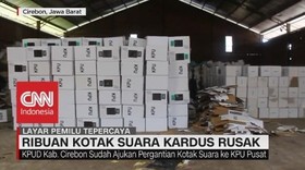 Waduh! Ribuan Kotak Suara Kardus Rusak Akibat Hujan