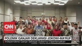 Polemik Ganjar Deklarasi Jokowi-Ma'ruf