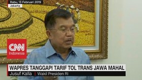 Wapres JK Tanggapi Tarif Tol Trans Jawa Mahal