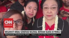 Vlog:Megawati Imbau Generasi Milenial Berikan Suara di Pemilu