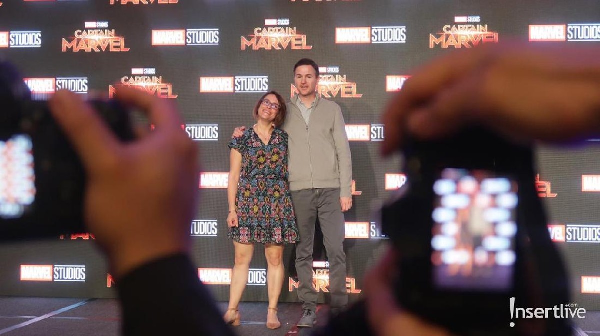 Sutradara dan pemain film Captain Marvel mengadakan press conference di Singapura&comma; Jumat &lpar;15&sol;2&rpar;&period; Insertlive merekam beberapa potret para pemainnya itu&period;