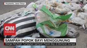 Miris! Sampah Popok Bayi Menggunung di Bantaran Sungai