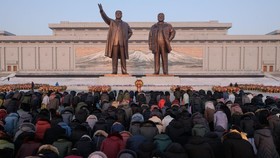 Ulang Tahun Ayah Kim Jong-un Dirayakan Sejak Pagi Buta