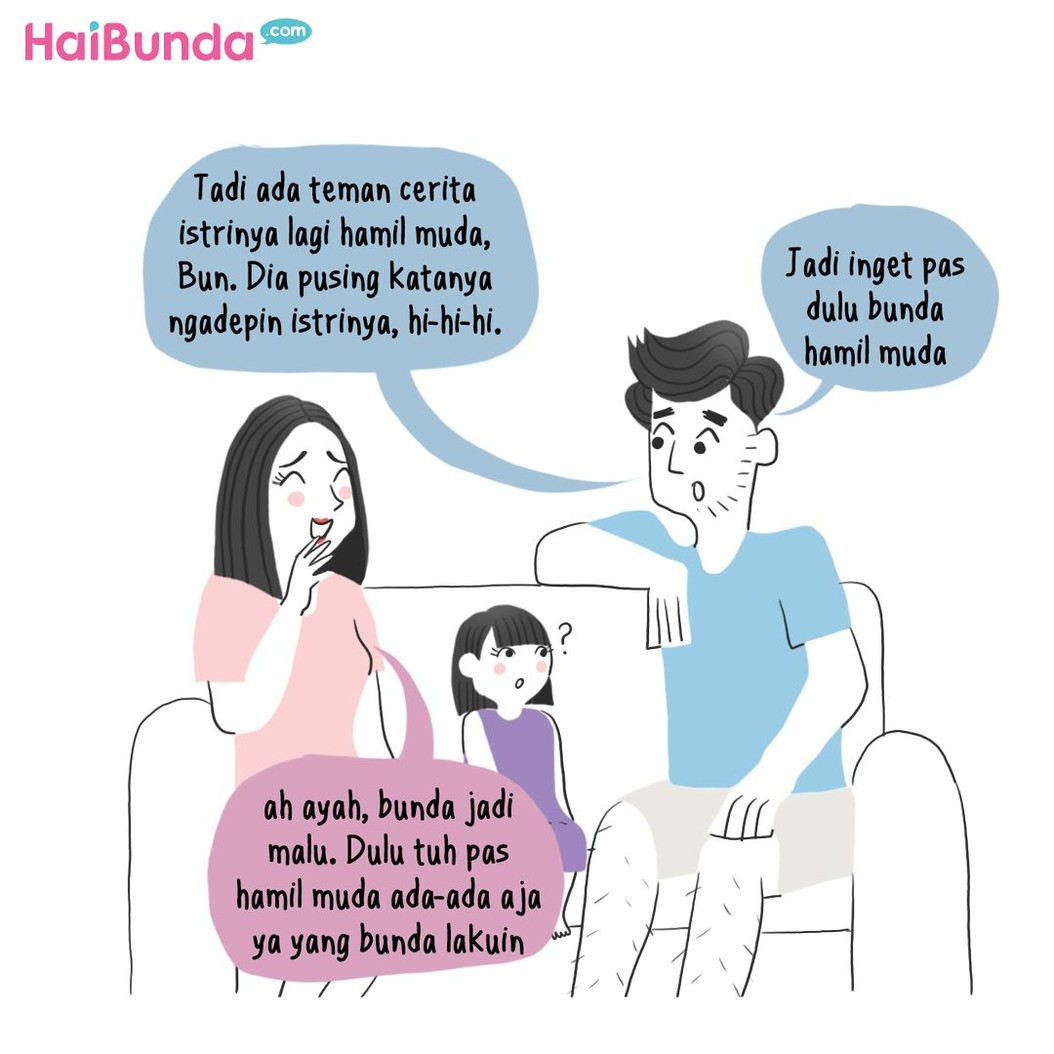 Beginilah pengalaman Bunda di komik ini saat hamil muda. Kalau pengalaman Bunda saat hamil muda gimana? Share yuk, Bun, di kolom komentar.
