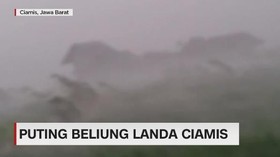 Kencangnya Puting Beliung Terjang Ciamis