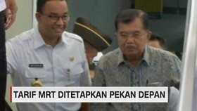 Tarif MRT Ditetapkan Pekan Depan