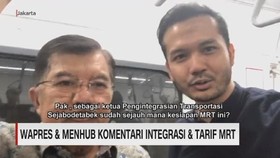 Wapres & Menhub Komentari Integrasi & Tarif MRT