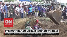 Makam Massal Korban Tsunami Aceh Dibongkar