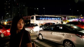 FOTO: Jejak Para Pelaju Mengarungi Kemacetan Filipina