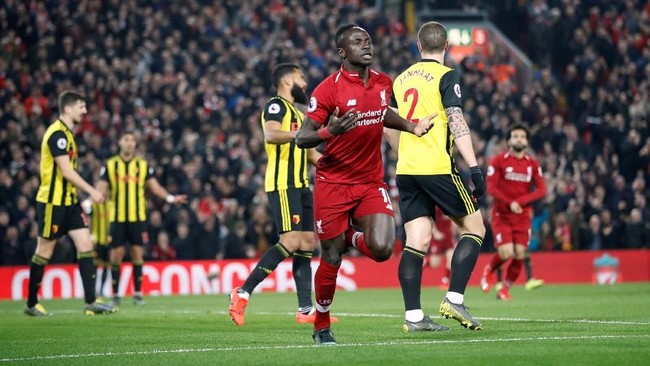 Penyerang Liverpool, Sadio Mane, berguyon meminta rekan-rekan setim memanggilnya Cristiano Ronaldo sebelum The Reds mengalahkan Watford 5-0.