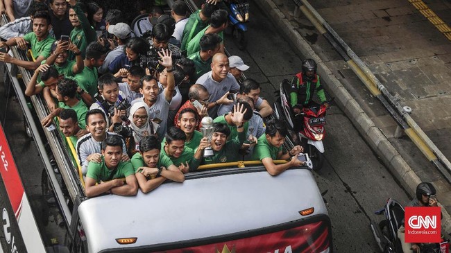 FOTO: Arak-arakan Juara Timnas Indonesia U-22