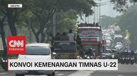 Konvoi Kemenangan Timnas U-22 Disambut Meriah Warga