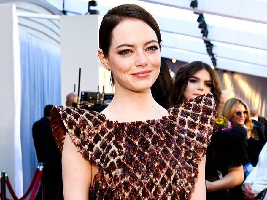 Gaun yang dikenakan Emma Stone di karpet merah Oscars 2019 menyita banyak perhatian masyarakat.