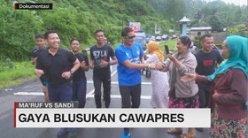 Gaya Blusukan Cawapres Ma'ruf Vs Sandiaga
