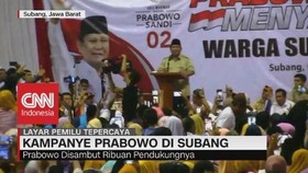 Kampanye Prabowo di Subang, Disambut Ribuan Pendukungnya