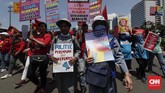 FOTO: Dunia Rayakan Hari Perempuan Internasional Ribuan pria dan perempuan turun ke jalan di berbagai pelosok dunia untuk merayakan Hari Perempuan Internasional pada Jumat (8/3). (Reuters/Juan Carlos Ulate)