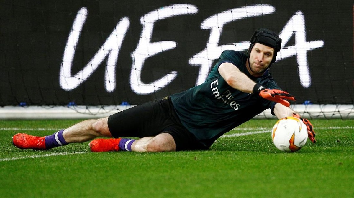 FOTO: Petr Cech 'Comeback', Arsenal Kalah dari Rennes