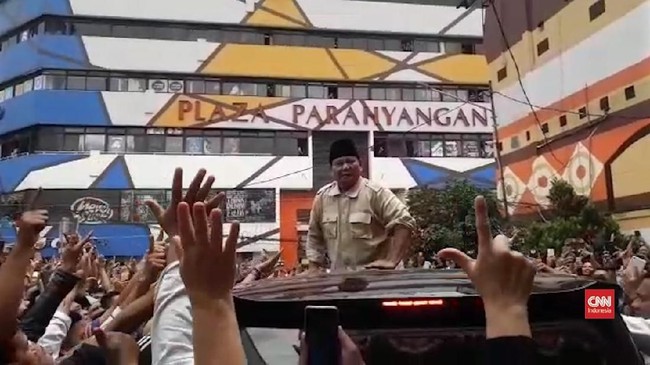 Prabowo Subianto diketahui memiliki sejumlah agenda di Bandung. Usai salat Jumat capres nomor urut 02 itu akan mengisi pidato kebangsaan di Kampus UKRI Bandung.