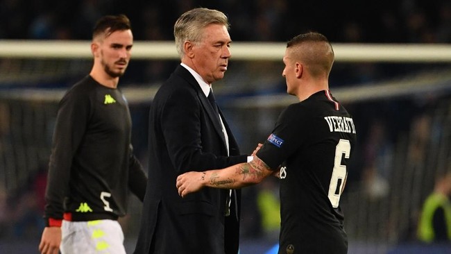 Pelatih Napoli Carlo Ancelotti melontarkan sindiran kepada mantan klubnya, Paris Saint-Germain yang baru saja tersingkir dari Liga Champions.