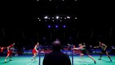 FOTO: Aksi Wakil Indonesia di Perempat Final All England Dari tujuh wakil Indonesia berlaga di perempat final All England 2019, empat mengalami kekalahan dan tiga lainnya melaju ke babak semifinal.