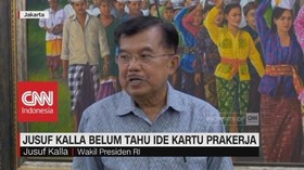 Jusuf Kalla Mengaku Belum Tahu soal Ide Kartu Prakerja