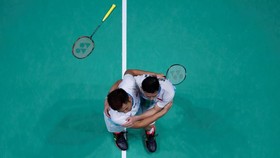 FOTO: Aksi Wakil Indonesia di Perempat Final All England