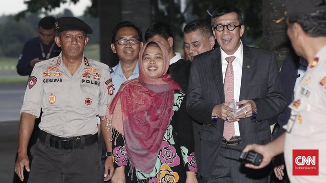 MenkumHAM, Yasonna Laoly, menyatakan pemerintah tidak ikut campur soal sidang terdakwa pembunuhan Kim Jong-nam asal Vietnam, Doan Thi Huong.
