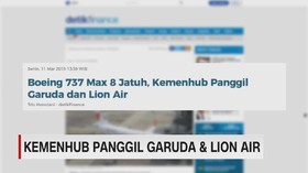 Insiden Boeing 737 Max 8, Kemenhub Panggil Garuda & Lion Air