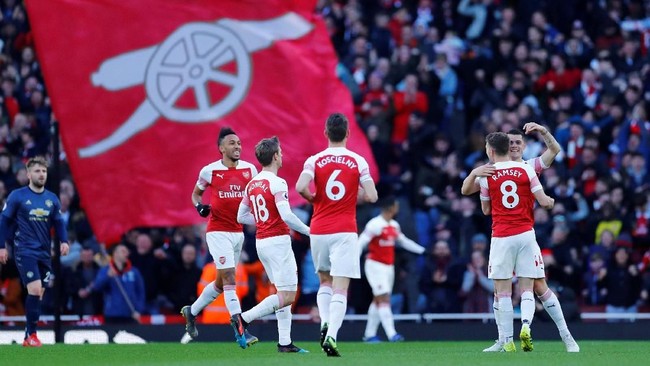 Arsenal berhasil mengalahkan Manchester United dalam laga Liga Inggris di Stadion Emirates, Minggu (10/3) waktu setempat.