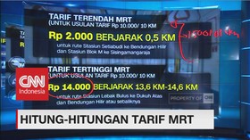 Hitung-hitungan Tarif MRT Jakarta