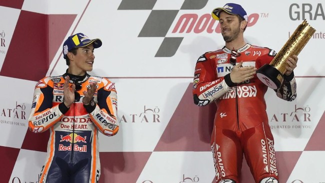 Marc Marquez enggan membahas dugaan kecurangan yang dilakukan Ducati usai Andrea Dovizioso meraih kemenangan pada balapan MotoGP Qatar 2019.