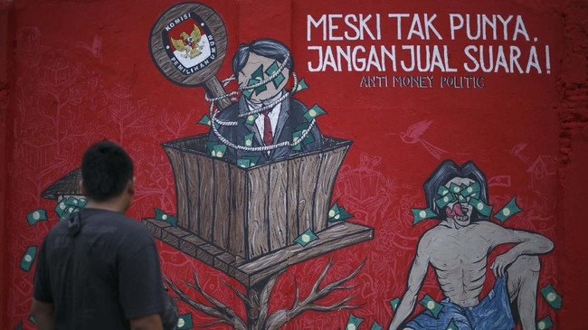 FOTO : Mural Pemilu 2019 dan Upaya Mengikis Golput