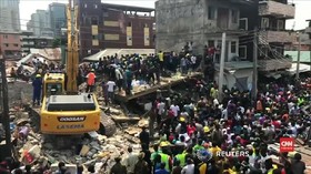 VIDEO: Ratusan Anak Tertimpa Reruntuhan Bangunan di Nigeria