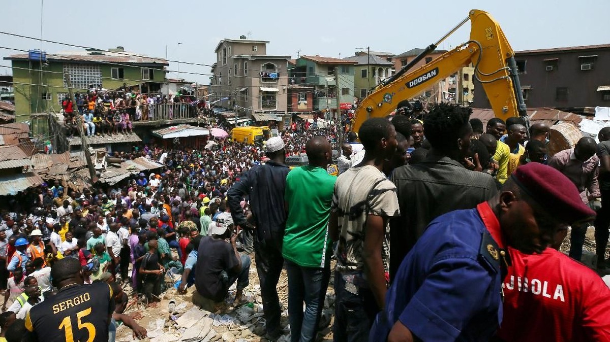 FOTO: Insiden Bangunan Runtuh di Nigeria yang Terus Terulang