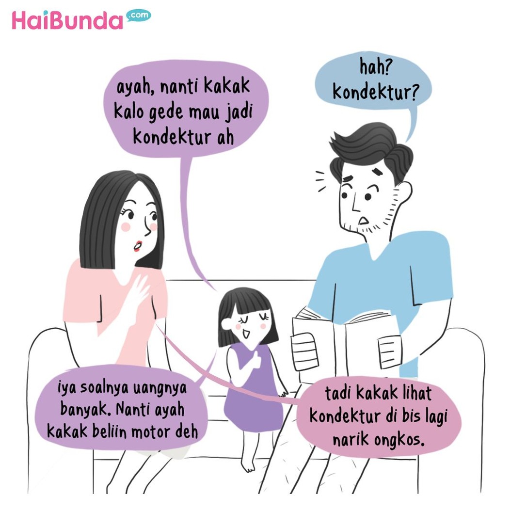 Waduh, kok cita-cita si kakak agak absurd ya? Si kecil pernah menyampaikan cita-citanya yang agak 'ajaib' enggak, Bun? Apa tuh?