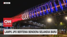 Lampu JPO Sudirman Bertema Bendera Selandia Baru