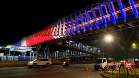 VIDEO: JPO di GBK Tampilkan Warna Bendera Selandia Baru