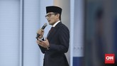 FOTO: Suasana Debat Cawapres, Ma'ruf Versus Sandiaga Ma'ruf Amin dan Sandiaga Uno beradu argumen dalam Debat Cawapres 2019 dengan tema Kesehatan, Pendidikan, Ketenagakerjaaan, serta Sosial dan Budaya.