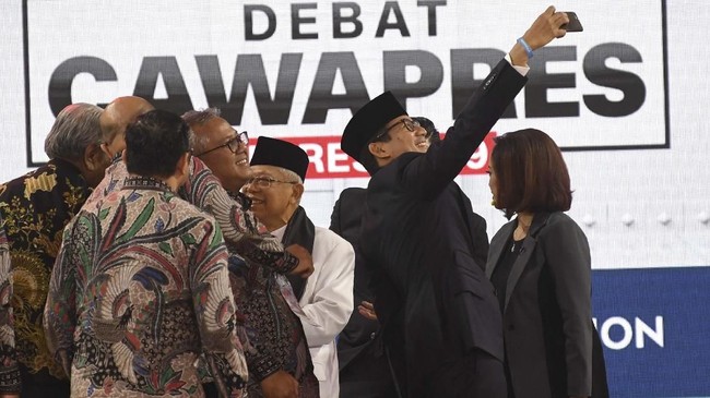 Wakil Ketua BPN, Priyo Budi Santoso menyebut Sandiaga menang telak 4-1. Satu poin untuk Ma'ruf Amin disebut Priyo hanya untuk tanda penghormatan.
