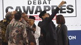 FOTO: Suasana Debat Cawapres, Ma'ruf Versus Sandiaga Ma'ruf Amin dan Sandiaga Uno beradu argumen dalam Debat Cawapres 2019 dengan tema Kesehatan, Pendidikan, Ketenagakerjaaan, serta Sosial dan Budaya.