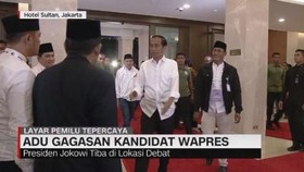 Presiden Jokowi Tiba di Lokasi Debat