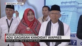 Ma'ruf Amin Tiba di Hotel Sultan