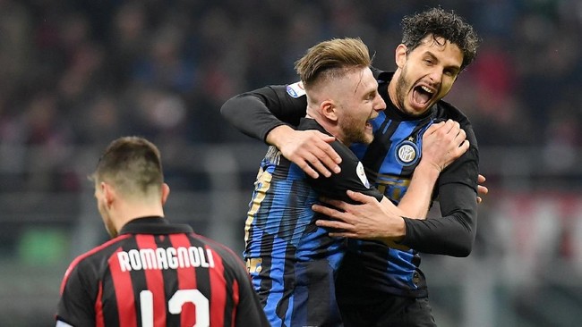 Inter Milan mengalahkan AC Milan dalam derby Milan Liga Italia. Berikut fakta menarik usai laga tersebut.