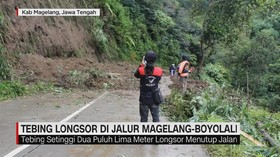 Tebing Longsor di Jalur Magelang-Boyolali