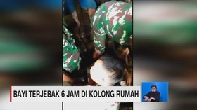 Bayi Terjebak 6 Jam di Kolong Rumah