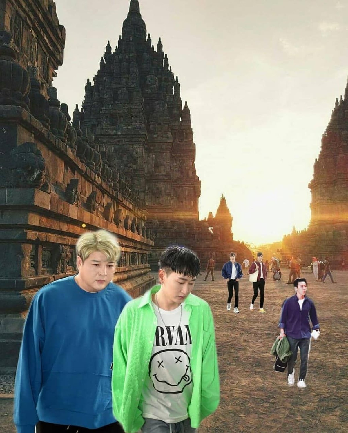 Para personel Super Junior telah bertolak untuk menjalankan syuting di Yogyakarta&period; Saking kreatifnya&comma; berikut meme kocak yang dibikin oleh para ELF Indonesia&period;