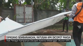 Langgar Aturan KPU, Ratusan APK Dicopot Paksa