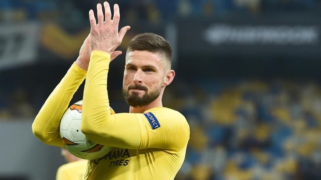 Gelar top skor Liga Europa akan diperebutkan penyerang Chelsea Olivier Giroud dan bomber Arsenal Pierre-Emerick Aubameyang.