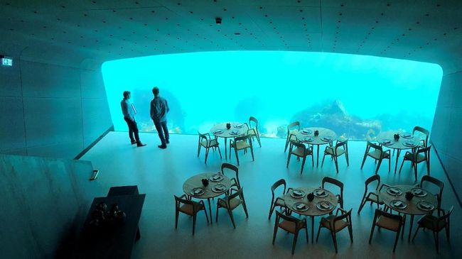 Eropa memiliki restoran di bawah laut pertama yang berlokasi di Norwegia.