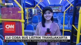 Uji Coba Bus Listrik Transjakarta